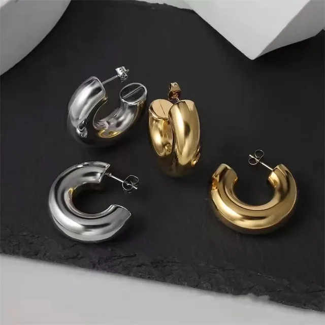 Source JXX A23 Cost Price Hot Sale 24K Twisted Circle Gold Plated Hoop  Earrings on m.