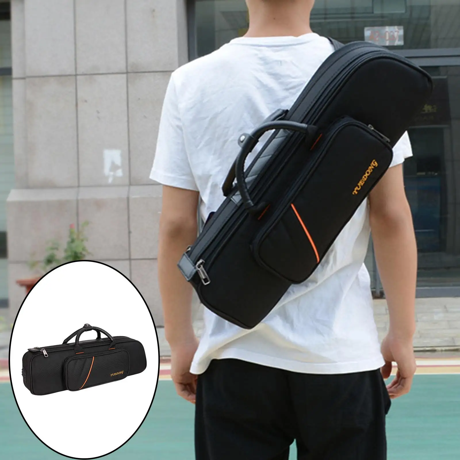 Trumpet Carrying Case Lightweight Bb Trumpet Instrument with with Strap Double