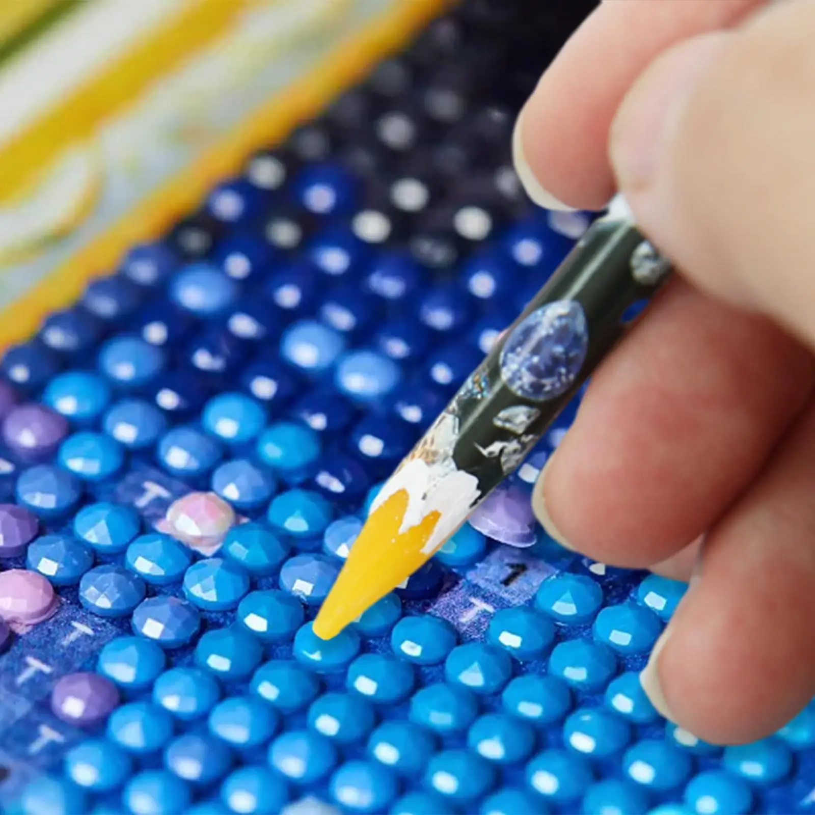 4Pcs Nail Art Dotting Pens Wood Gems Jewelry Drill Stick for Painting Manicure Nail Art Pen Crafts Rhinestone Picker Tool