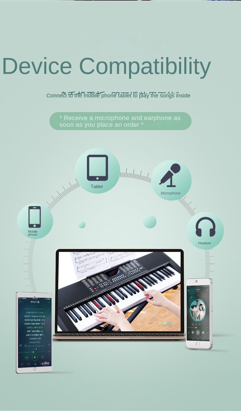 Title 13, Musical Keyboard Midi Controller Piano Electron...