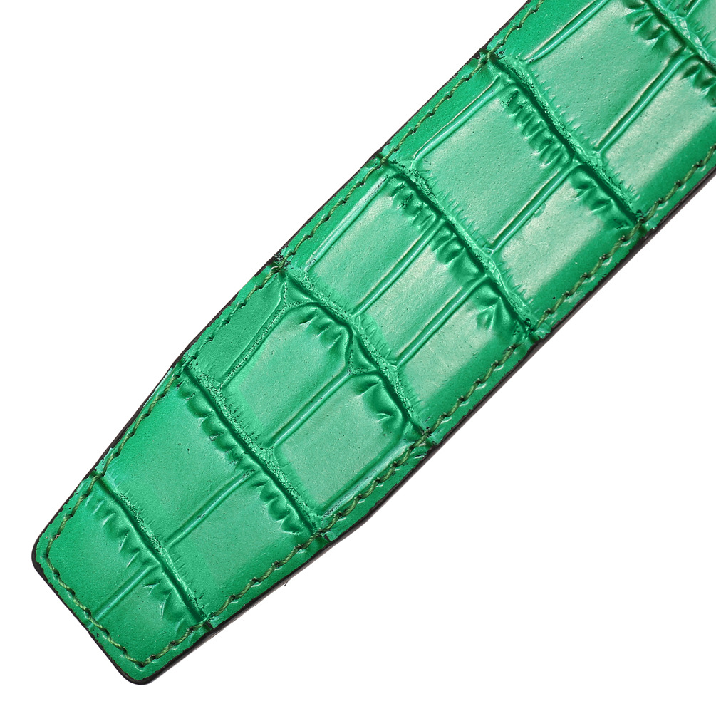 3,5 cm breiter, nicht poröser, schwarzer Kaffee-Grün-Gürtel, Business-Gürtel LY135-3850, Gürtel mit automatischer Schnalle für Herren, luxuriöser Gürtel von hoher Qualität – Detail 21
