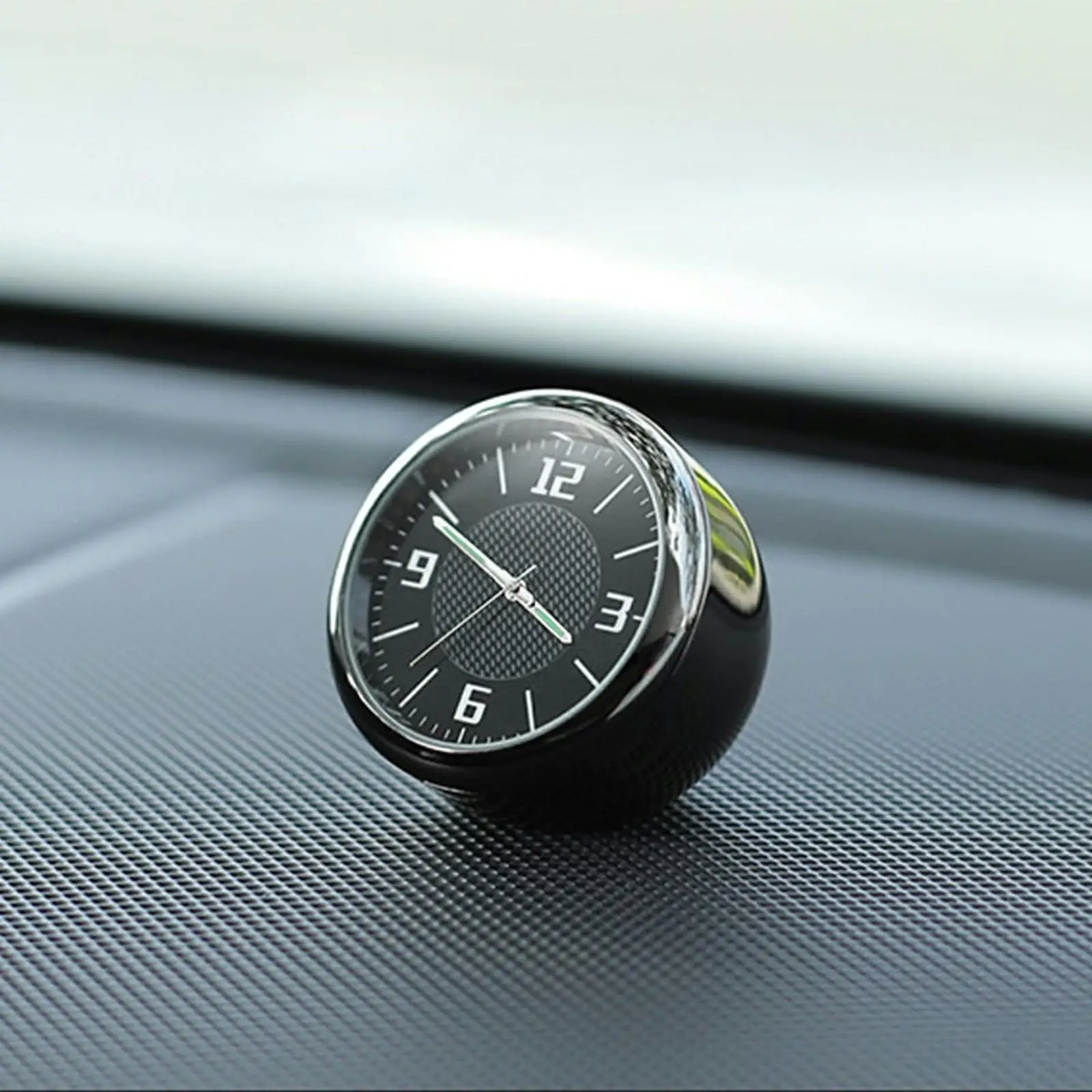 small Clock, Luminous Clock car Accessories pocket Decoration round Conditioner