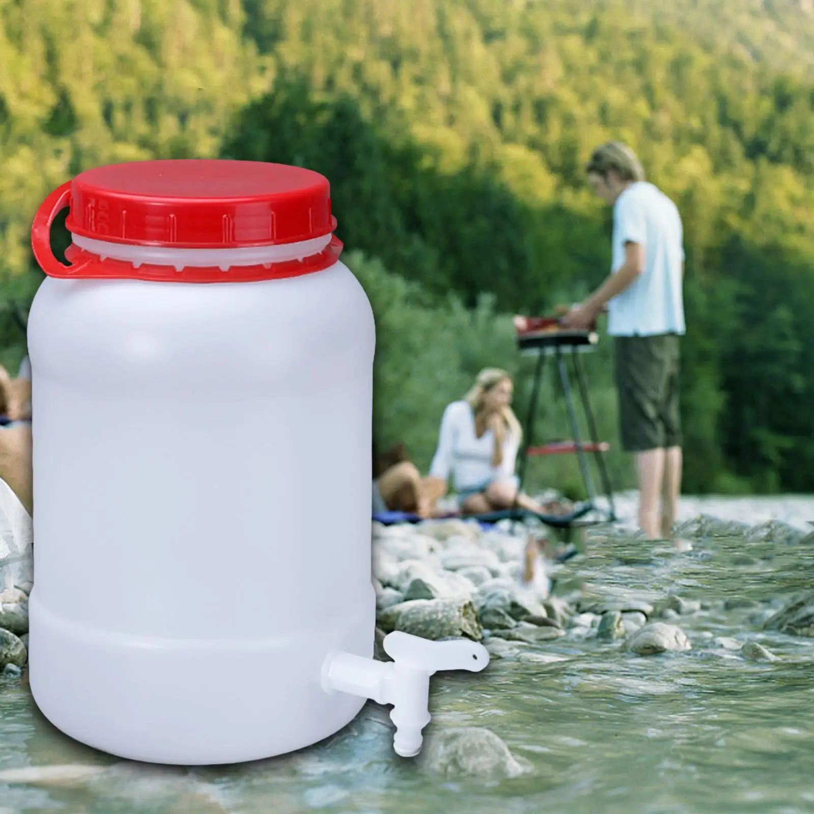 Water Carrier with Spigot Water Jug Portable with Lid Canister Water Storage Carrier Water Bucket for Picnic Hiking Backpacking
