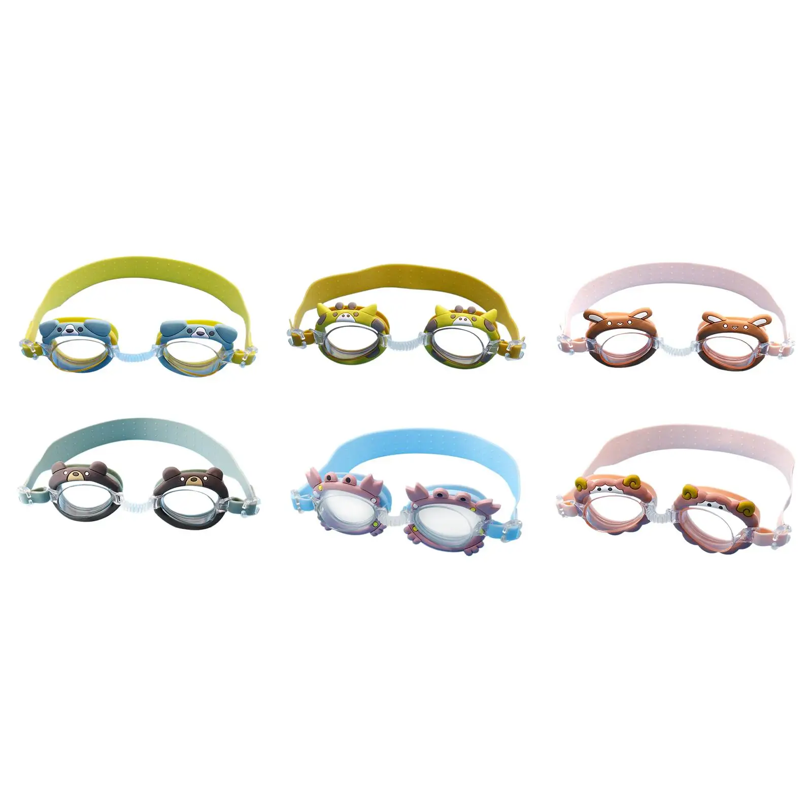 Carton Swimming Goggles Professional Clear View Swimming Glasses Swim Goggles for Kids for Child 2-12 Years Old Boys Girls Teens