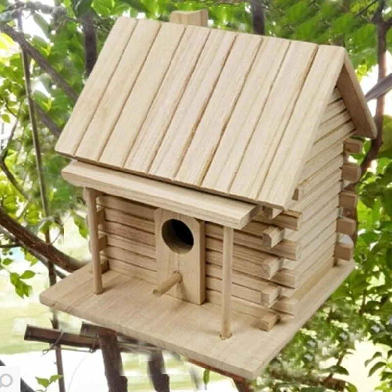 Title 3, NEW Wood Birds Nest Box New DIY Breeding Parrot...