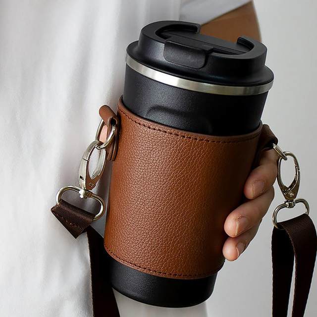 Hesroicy Cup Holder Bag Detachable Heat Resistant Anti-scalding