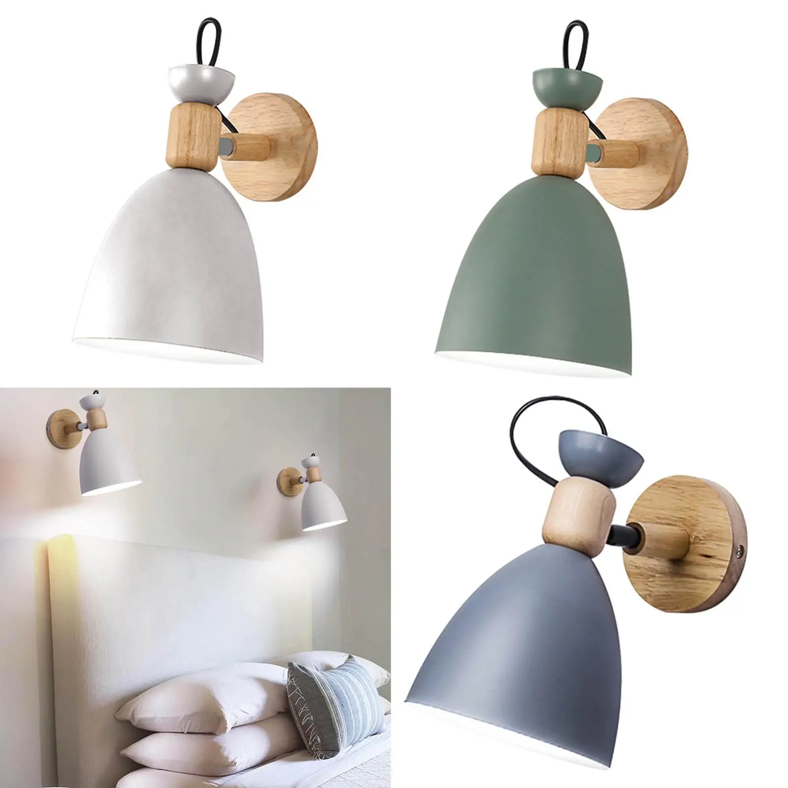 Farmhouse Wall Sconce Wall Mount Lamp Fixtures E27 Base Holder Metal Lamp Shade for Home Kitchen Dining Room Bathroom Indoor