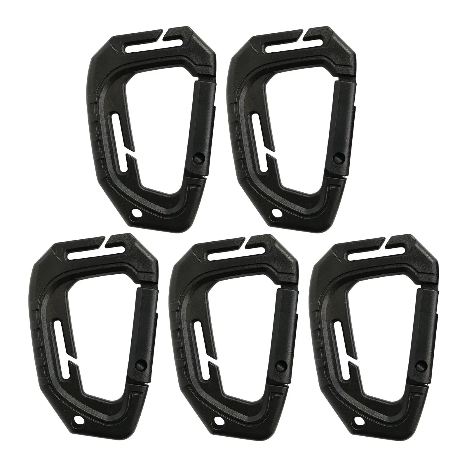 5Pcs D Shaped Carabiner Attachment Webbing Release Hook Keychain Carabiners for Backpack Keys Water Bottle Camping Outdoor
