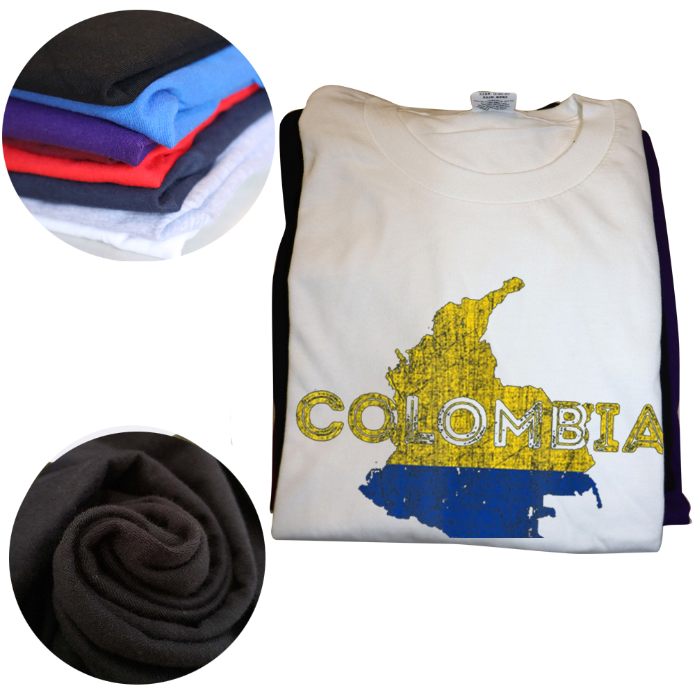 Kolumbianische Karte und Flagge Kolumbien T-Shirt Grafik Baumwolle Streetwear Kurzarm Geburtstagsgeschenke Sommer Stil T-Shirt Herrenbekleidung – Detail 4