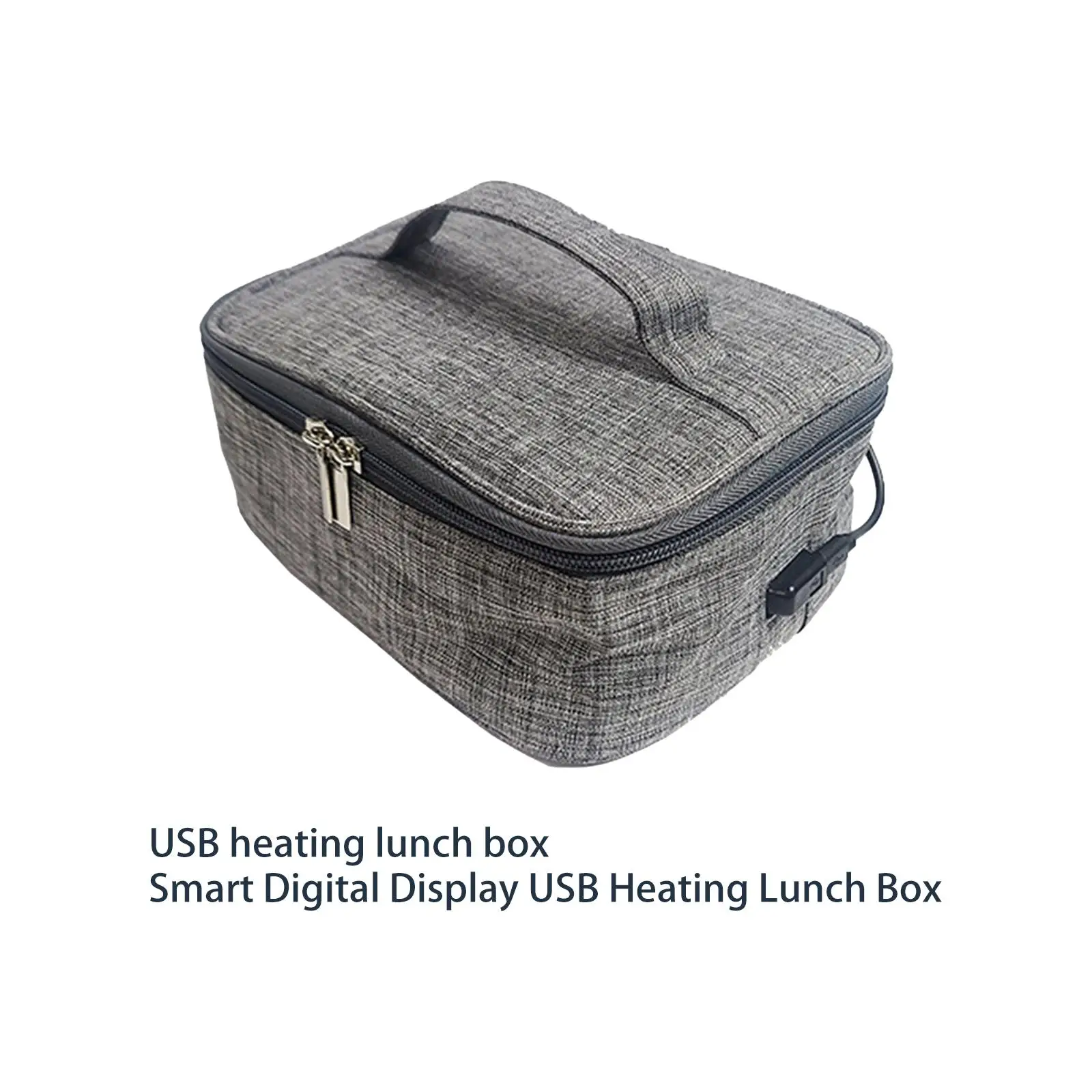 USB Heated Lunch Boxes Bag Container Oxford Cloth for Adults Car and Home Office Use