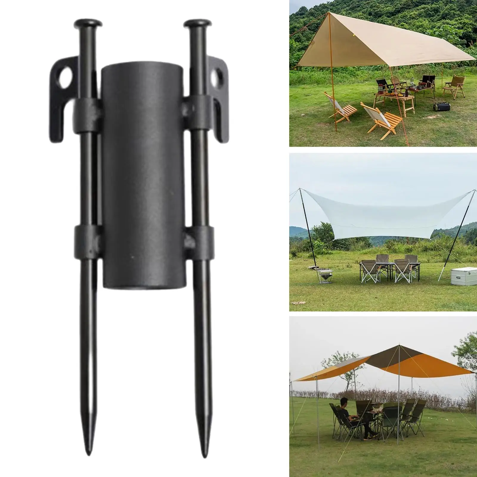 Camping Tent Rod Holder Tarp Pole Fixator for Outdoor Camping Fishing Picnic Tent