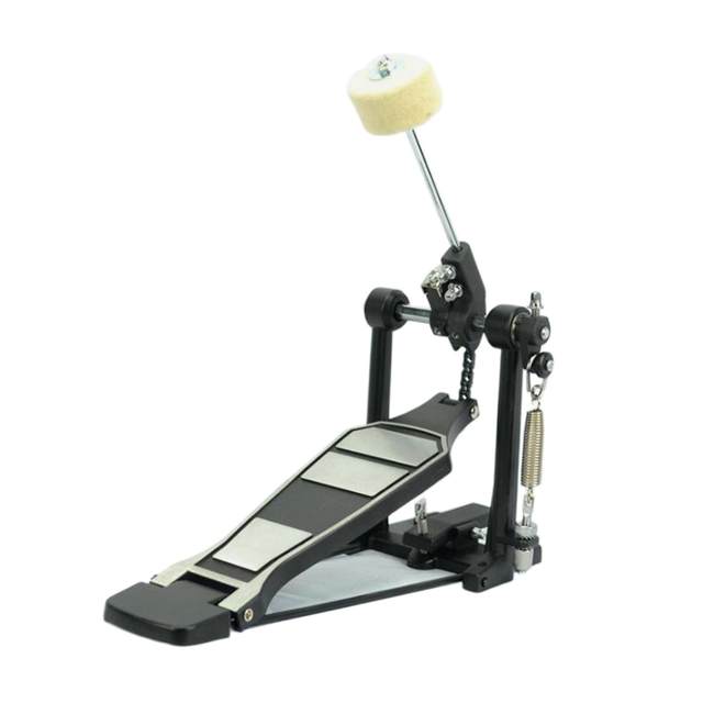 Bass Drum Pedal - Single Chain Drive Kick Pedal, Adjustable Tension & Beater Angle For Electric/Acoustic Drums