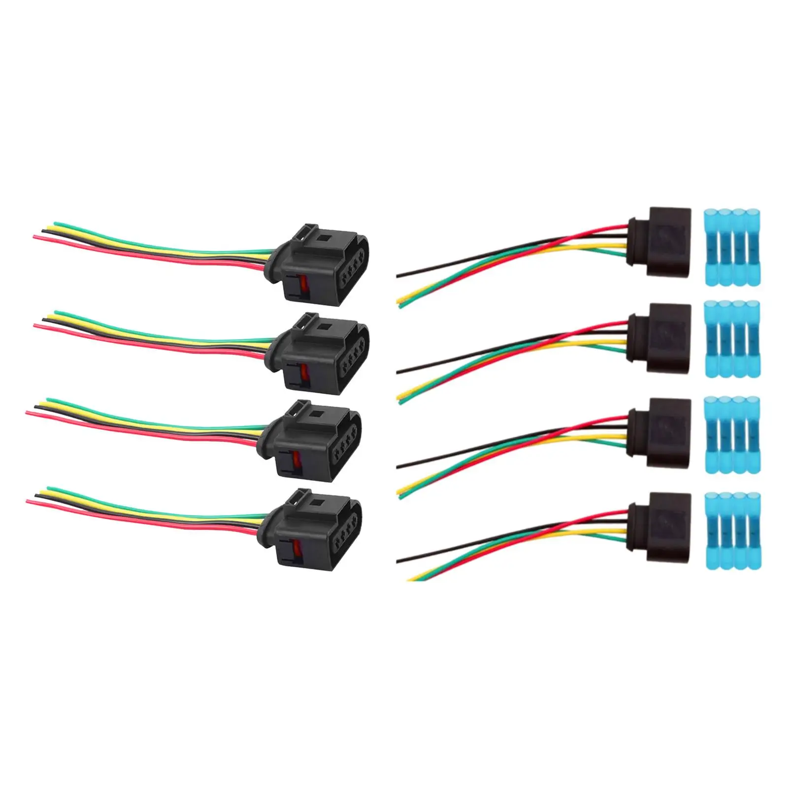 4x Ignition Connector, Plug Harness Portable Repair Kit Wiring Loom Durable for A8 A6 Replace Car Accessory Parts