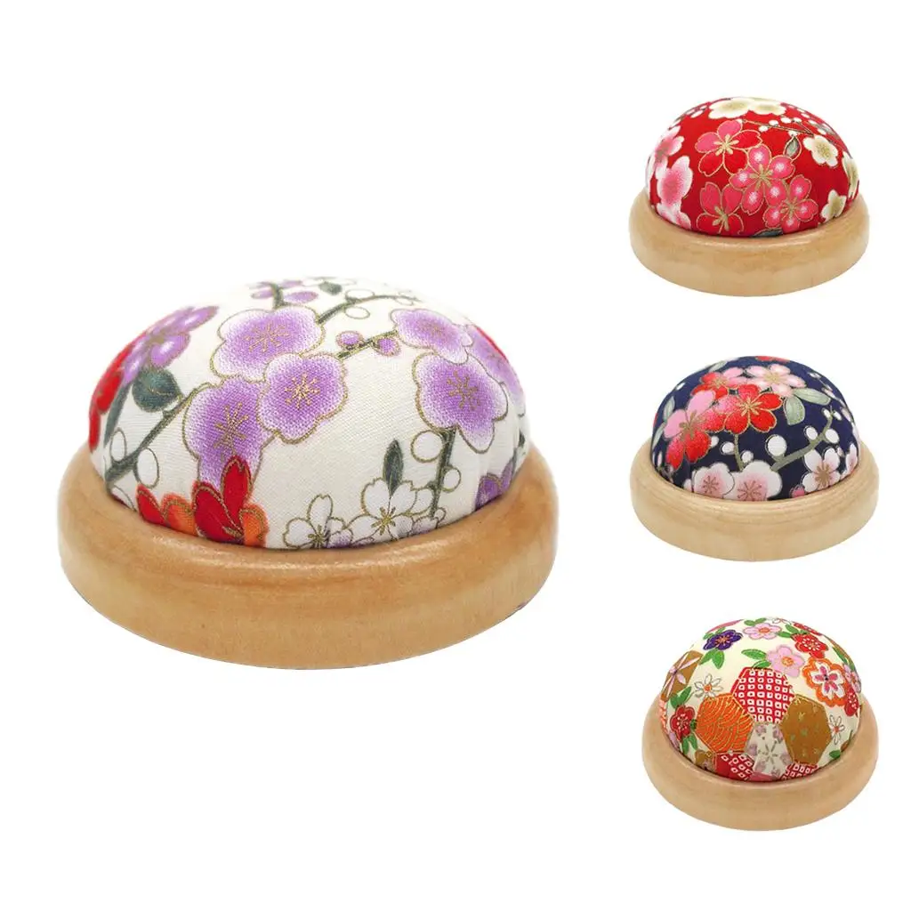 Pin Cushion with Wooden Plate, Sewing , Sewing , Pin Cushion, Pin Holder, DIY Tool for Needlework