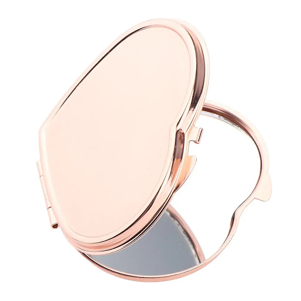 NEW Double Sided Portable Foldable Bag Metal Makeup Compact Mirror Women
