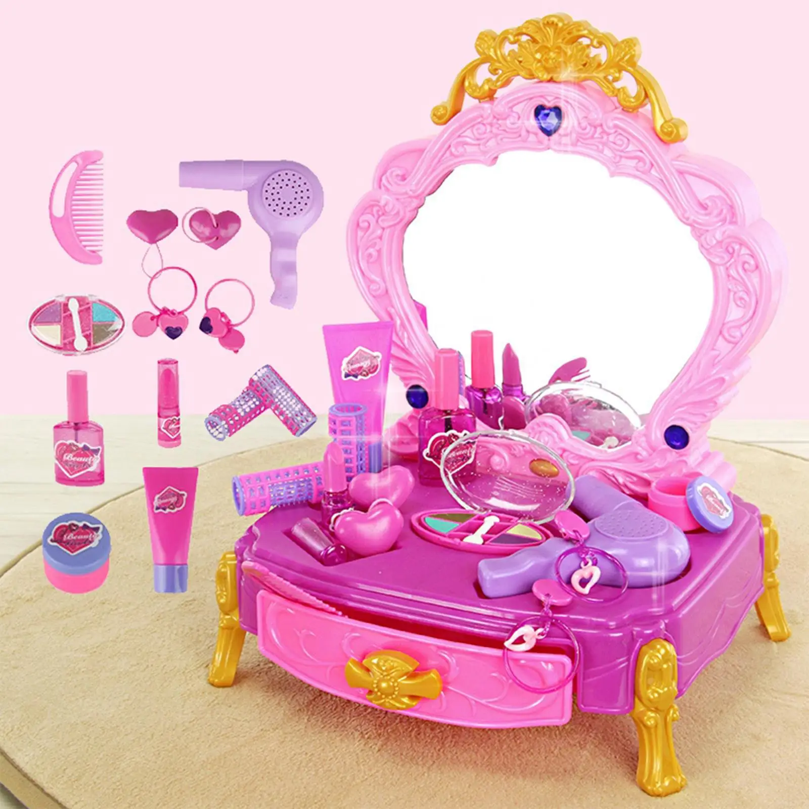 Kids Makeup Music Role Play mirror Toy for Kids Holiday Gifts