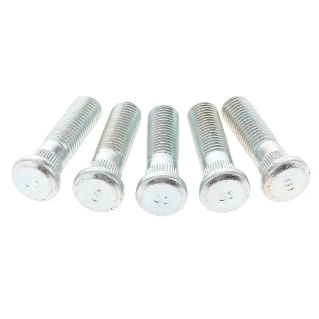 5 Pieces M10*1.5 Serrated Wheel Stud for