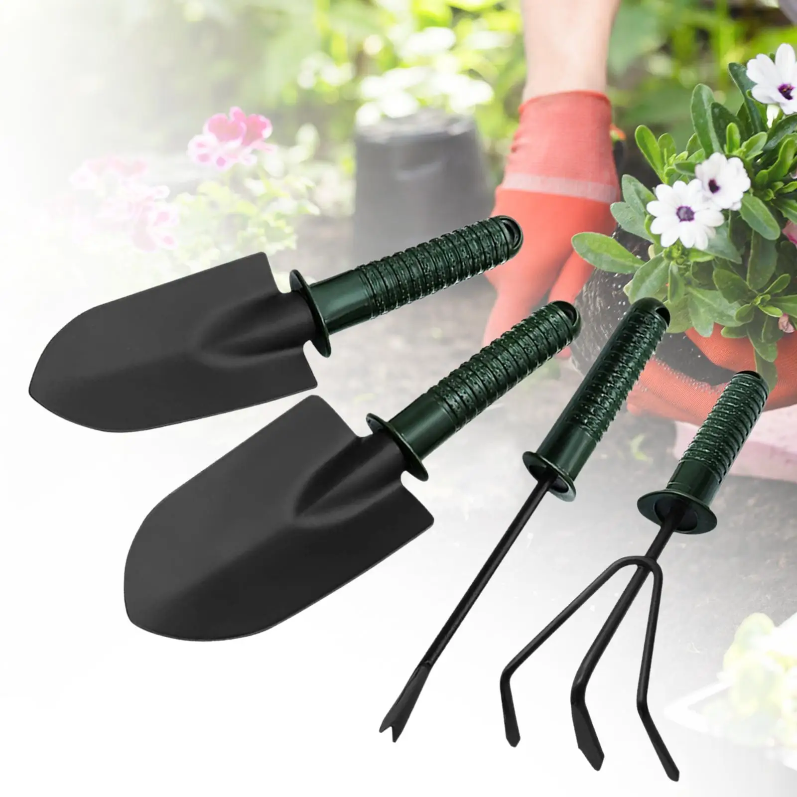 4 Pieces Gardening Tools Planting Tools Vegetables Digging Weeding Garden Accessories for Lawn Yard Bonsai Backyard Mom Gifts