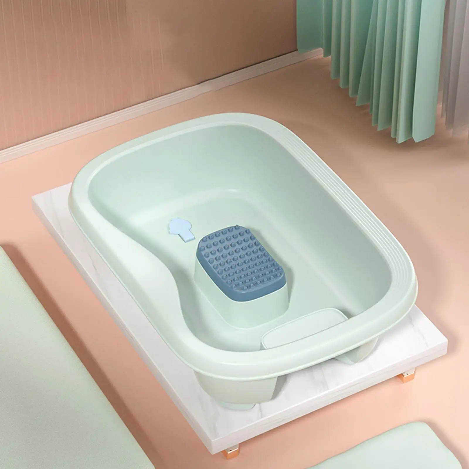 Shampoo Basin Temperature Sensitive Silicone Plug Tray Bowl for Hair Washing