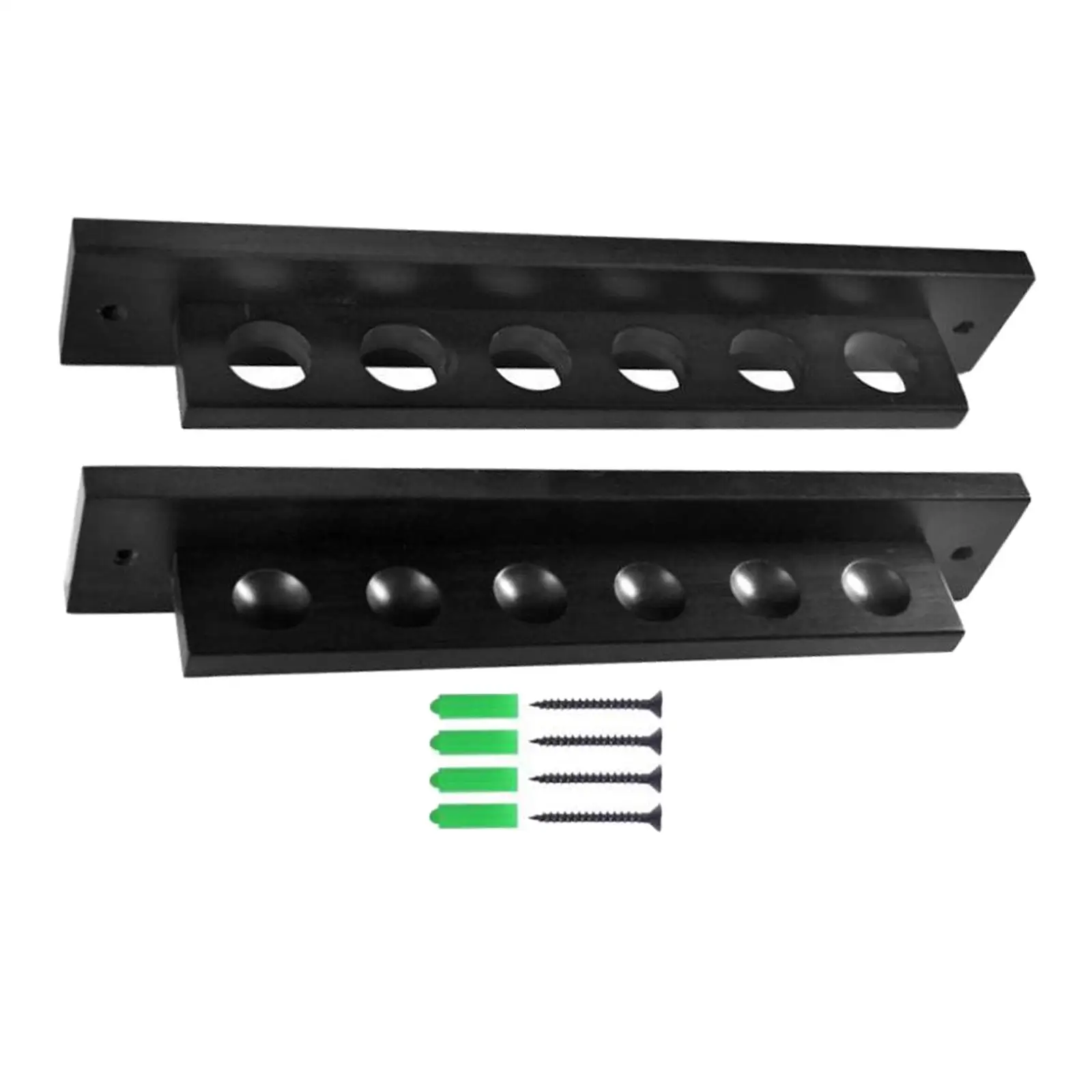 6 Pool Billiard Cue Rack en Wall Mounted Bracket Storage