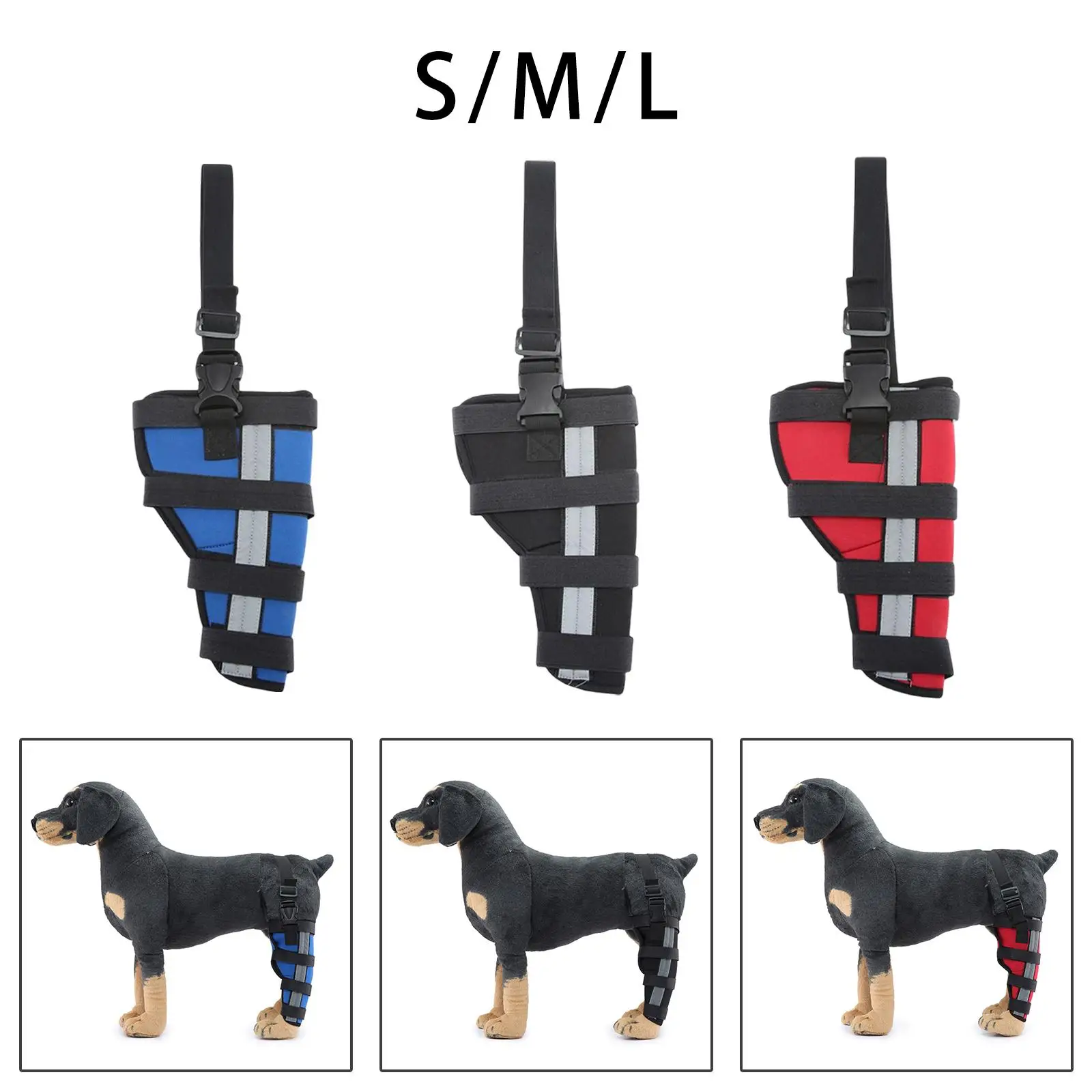 Pet Dog Leg Brace Protector Supportive Hock Joint Wrap Straps Supplies Rear