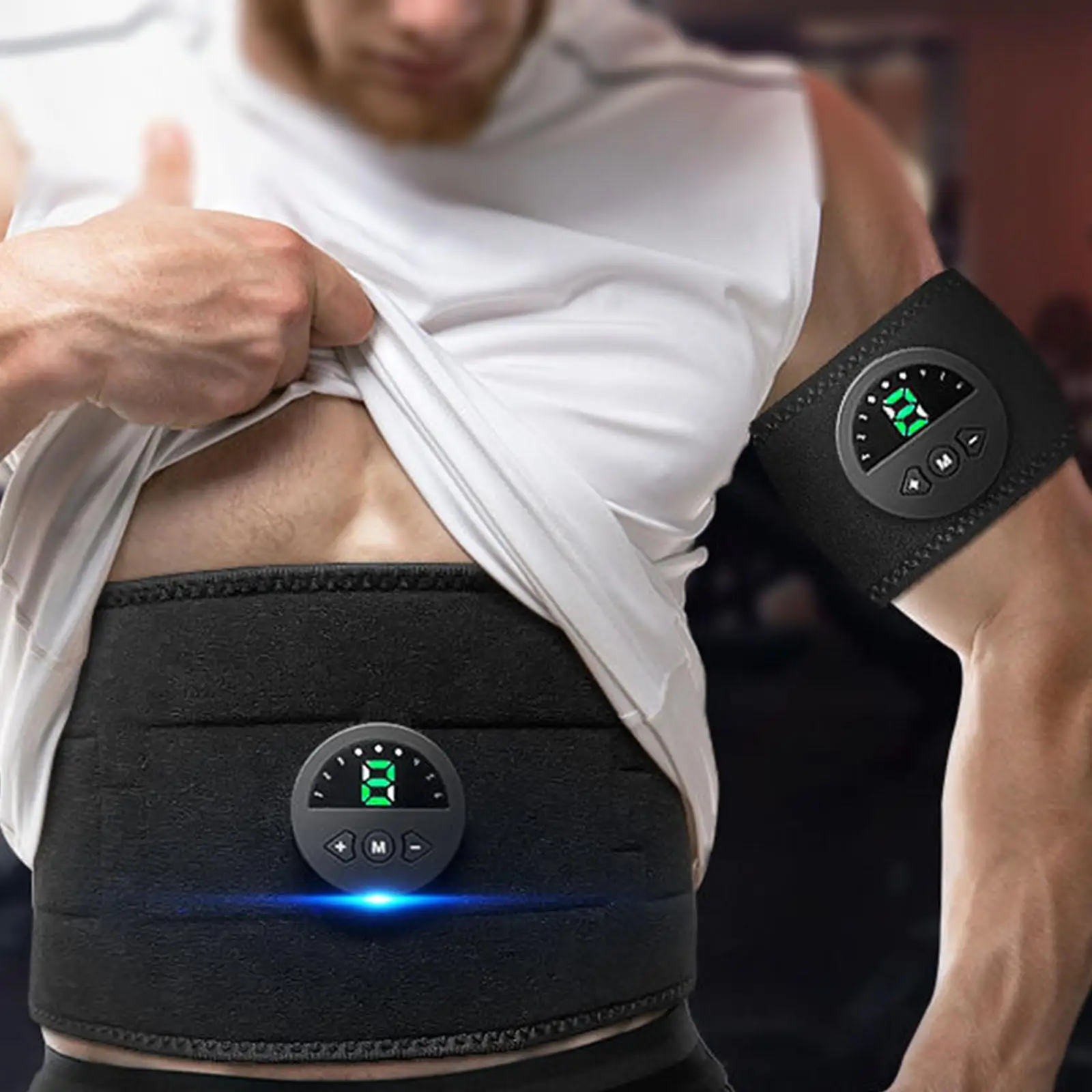 ABS Stimulating 6 Modes 9 intensities Abdominal Trainer Belt Gym Device Gear
