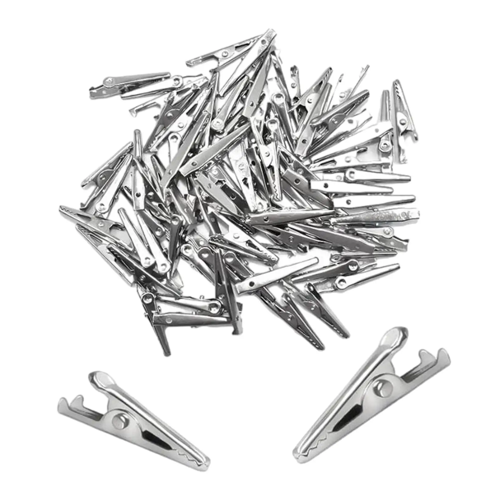 100 Pieces Metal Alligator Clips Cable Lead Clip Test Clip 35mm Crocodile Clamps Spring Clamps for Laboratory Testing Electrical