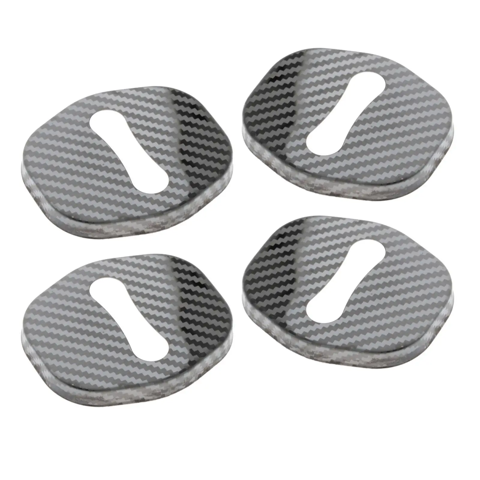 4Pcs Stainless Steel Car Door Lock latches Cover Protector Metal Trim Interior for Auto