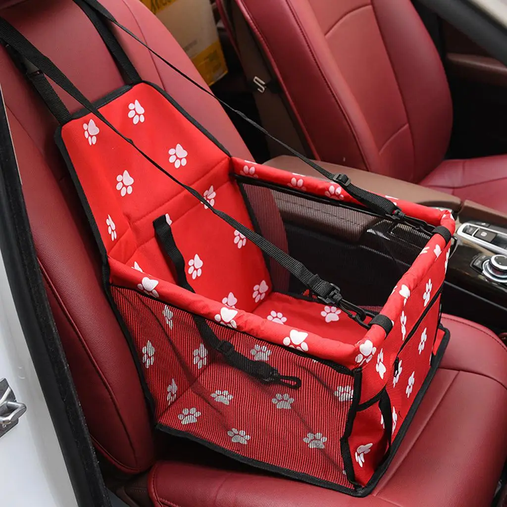 Portable Dog Car Seat Belt Booster Travel Carrier Folding Bag Pet Cat  
