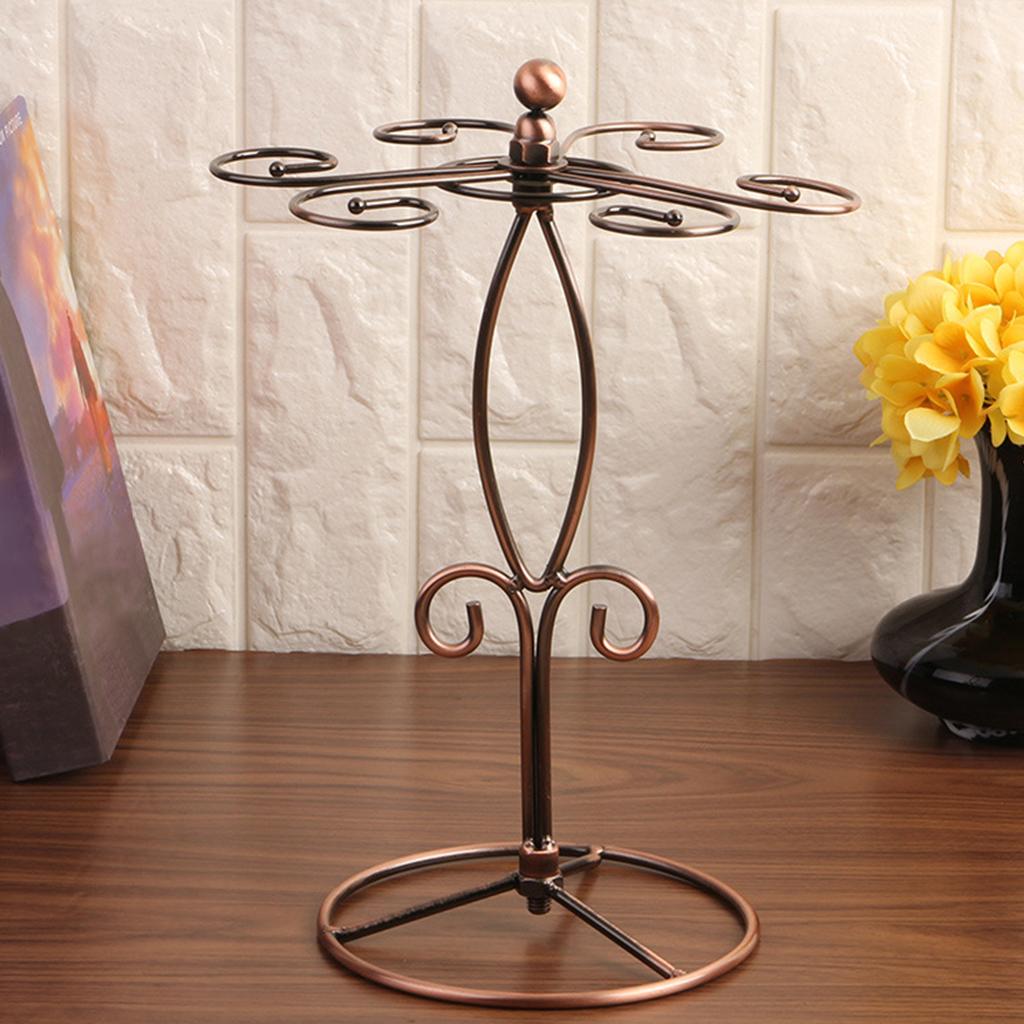 Elegant Wine Glass Holder Stemware Rack Goblet Storage 6 Hooks Goblet Holder for Restaurant Home Cabinet Bar Desktop