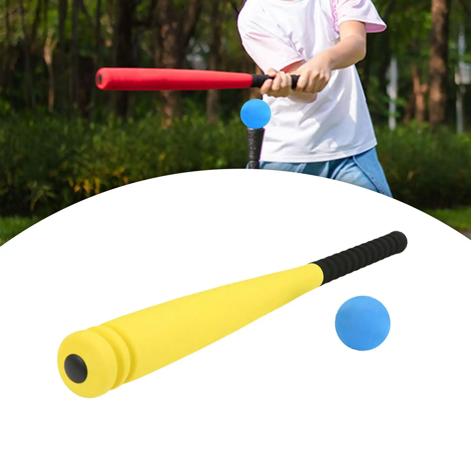 Sponge Baseball Bats Toy Children Gift Game Playset W/ Ball Kids Baseball Toy for Travel Learning Indoor Swing Batting Hitting