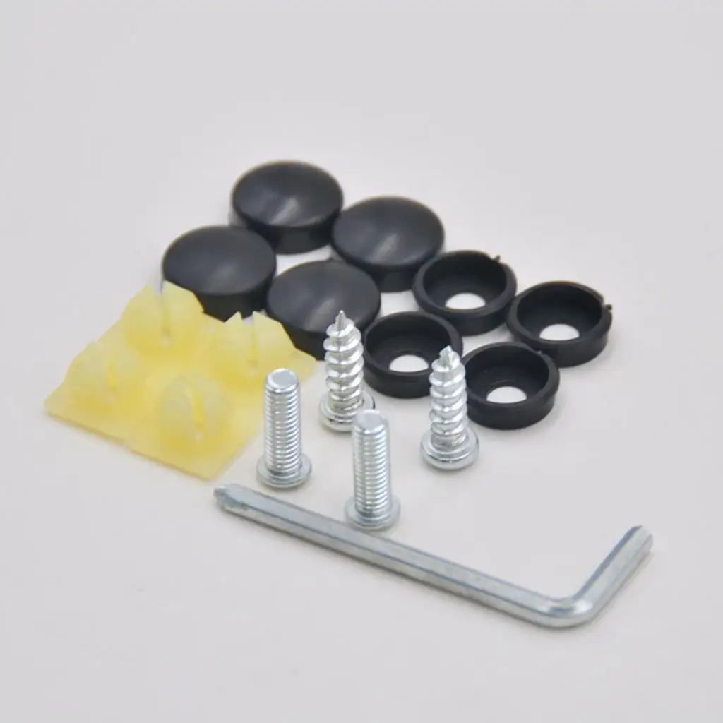 License Plate Frame Screws Fastener And Caps Cover Set Repalce Universal