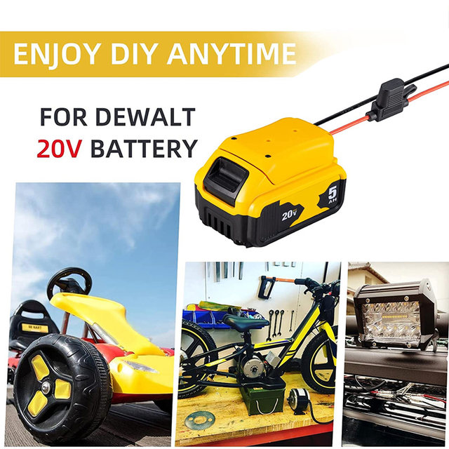 dewalt 20v Battery Adapter Kit With Fuse Power Wheels Converter