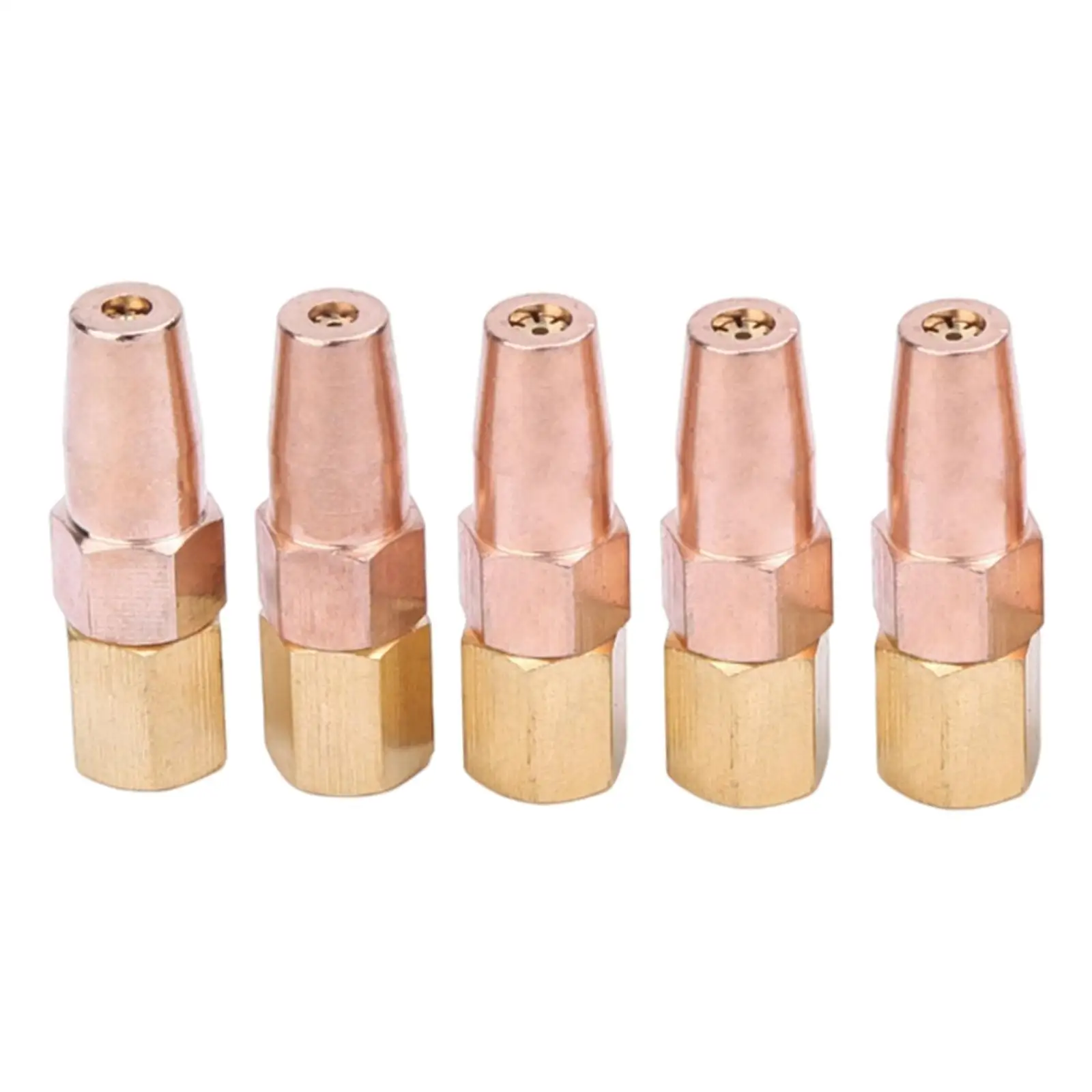 5Pieces Propane Gas Welding Nozzle H01-6 Oxygen Gas Contact Tips Holder Gas Nozzle for Heat Treating Straightening Metal Bending