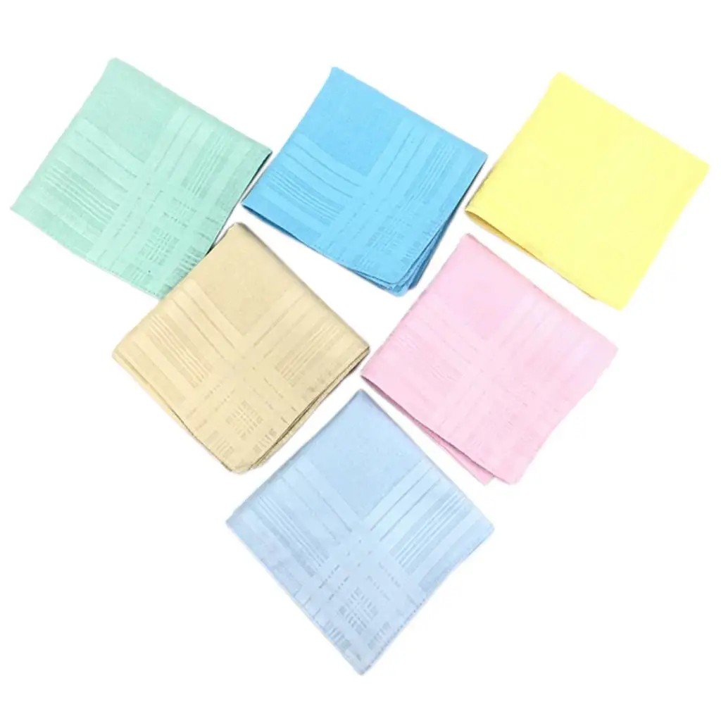 12pack Soft Cotton Plain Pocket Hanky ??Handkerchief