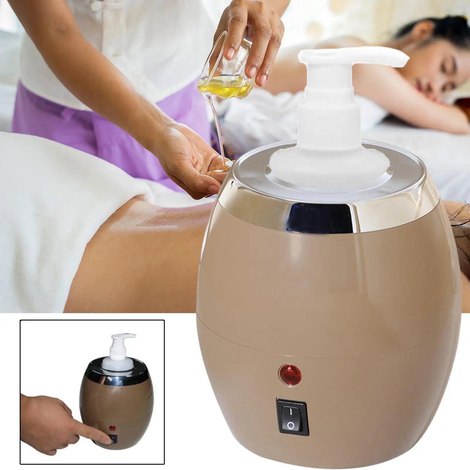 Oil/Lotion Bottle Warmer Electric with Bottle Essential Oil Heater for Massage Men