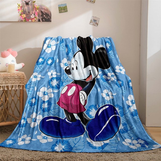 Mickey Mouse Cartoon Novelty Throw Blanket,Home Decor Bedding Kids Throw  Blankets Fits Couch Sofa Bedroom Living Room Suitable for Kids Adults 