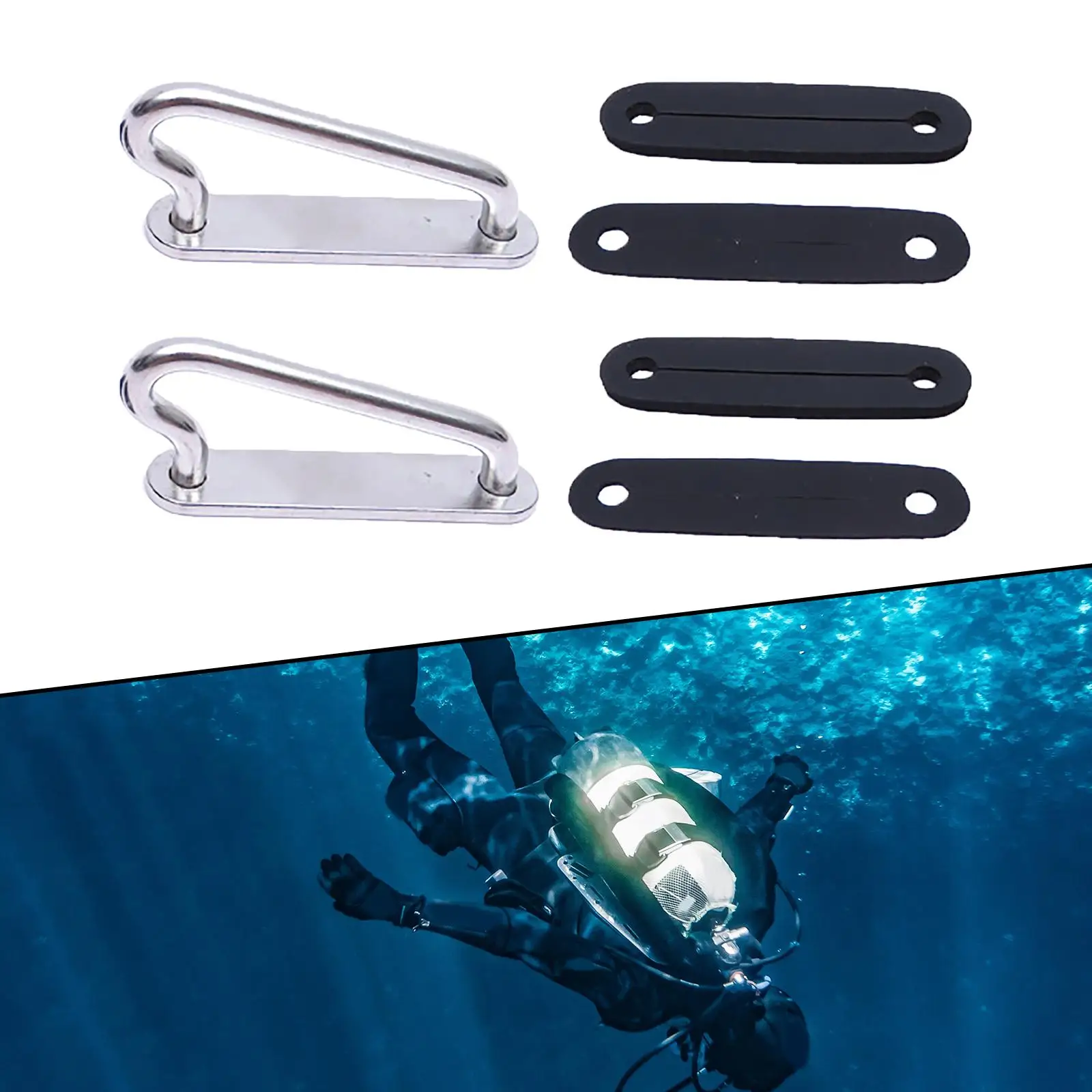 Weight  Keeper, Slider Buckle and Rubber Pad Underwater Scuba Diving Weight