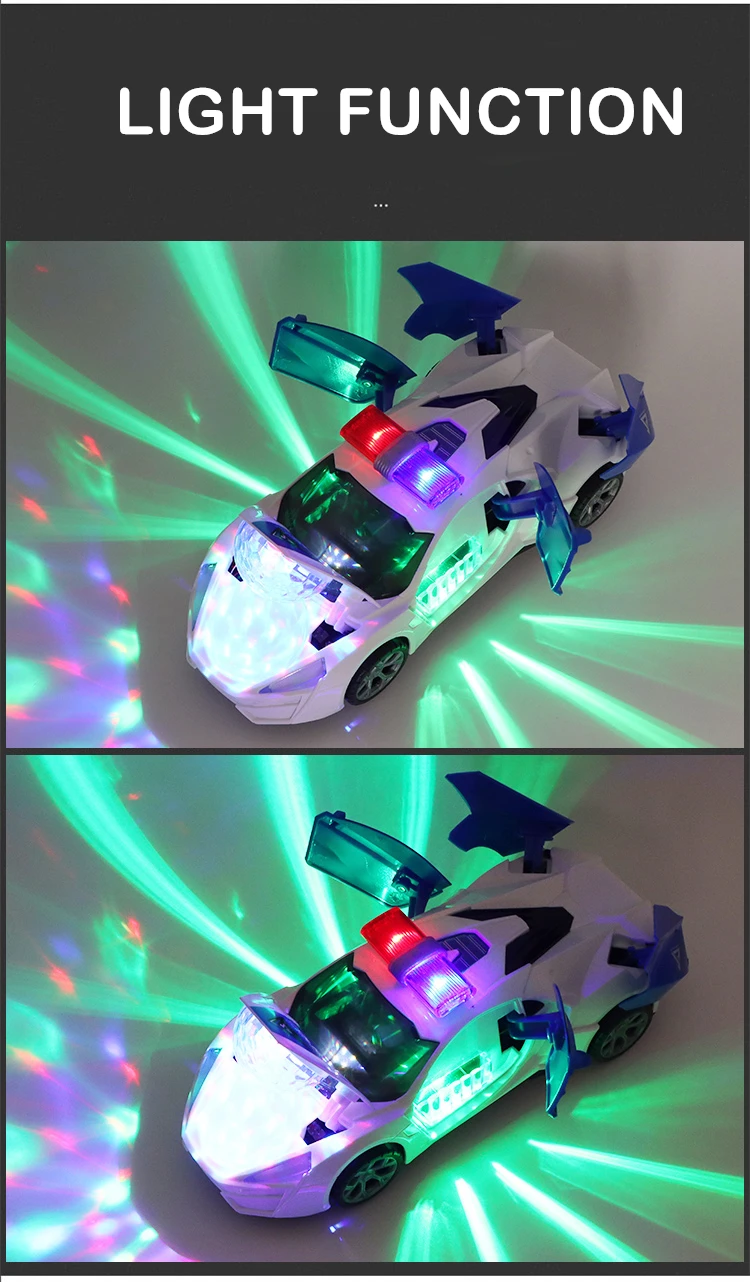 Electric dancing deformation rotating universal police car toy car boy toy child kid girl car Christmas birthday gift RC Cars hot
