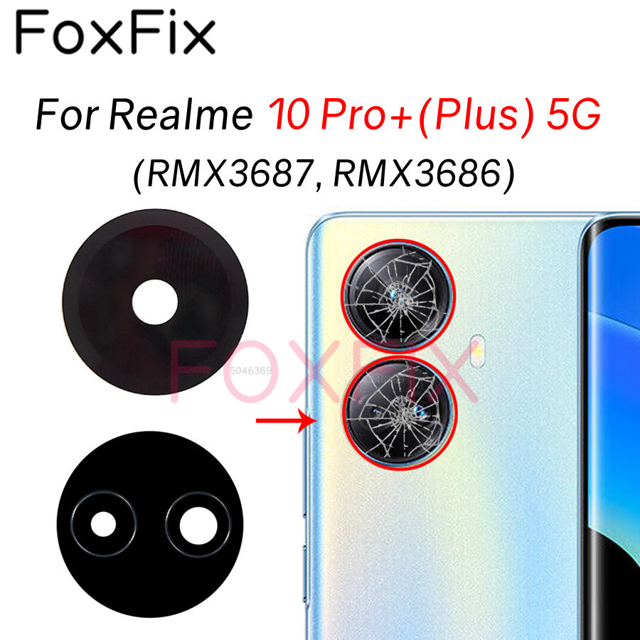 Стеклянный объектив задней камеры для Realme 10 Pro + Plus 5G 10S 10T  RMX3630 RMX3663 RMX3660 RMX3661 RMX3687 RMX3686 + клейкая наклейка |  AliExpress