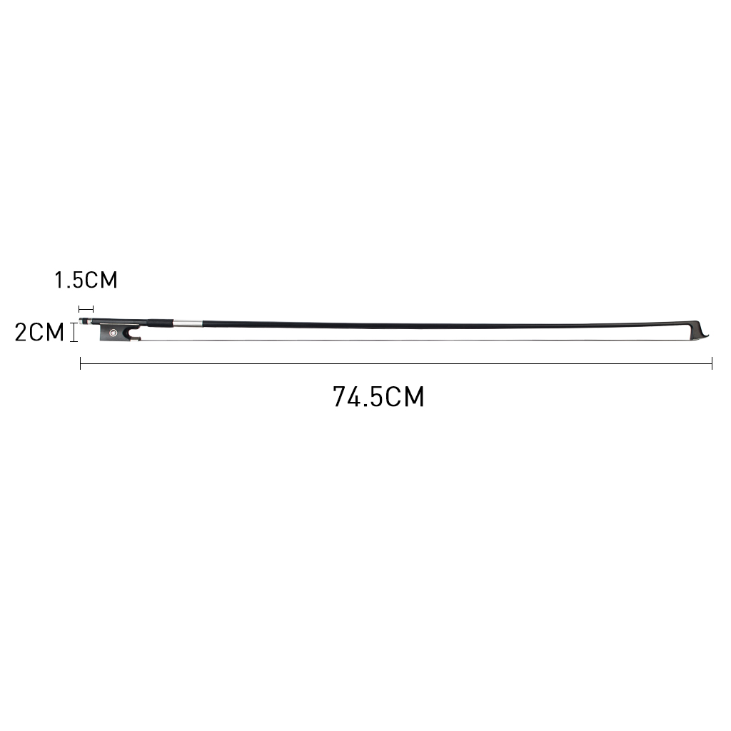 Title 20, 4/4 Size Carbon Fiber Bow Black Good Quality Eb...