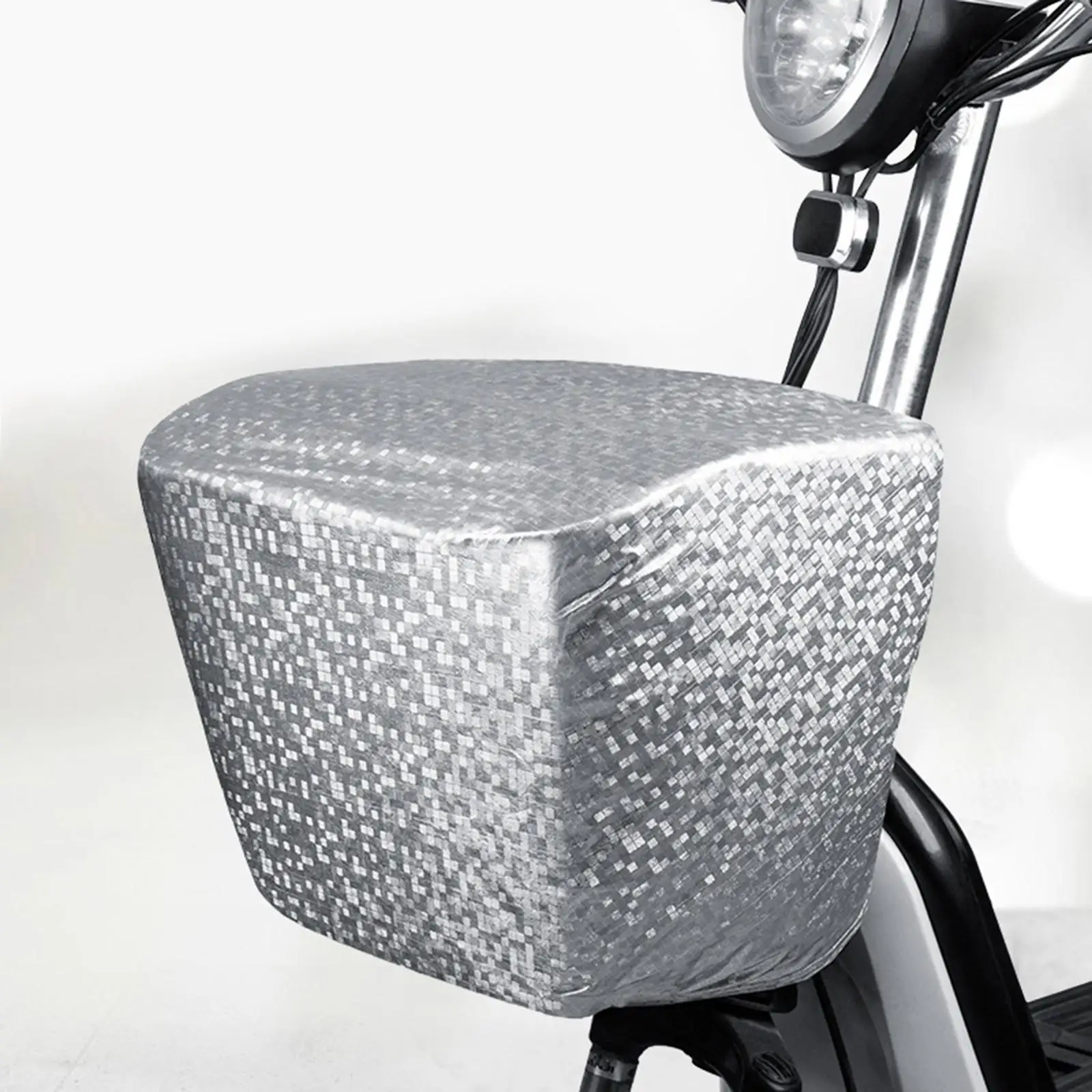 Bike Basket Cover Silver Sunproof Bicycle Basket Rain Cover Protective Cover for Motorcycles Tricycles Most Bicycle Baskets
