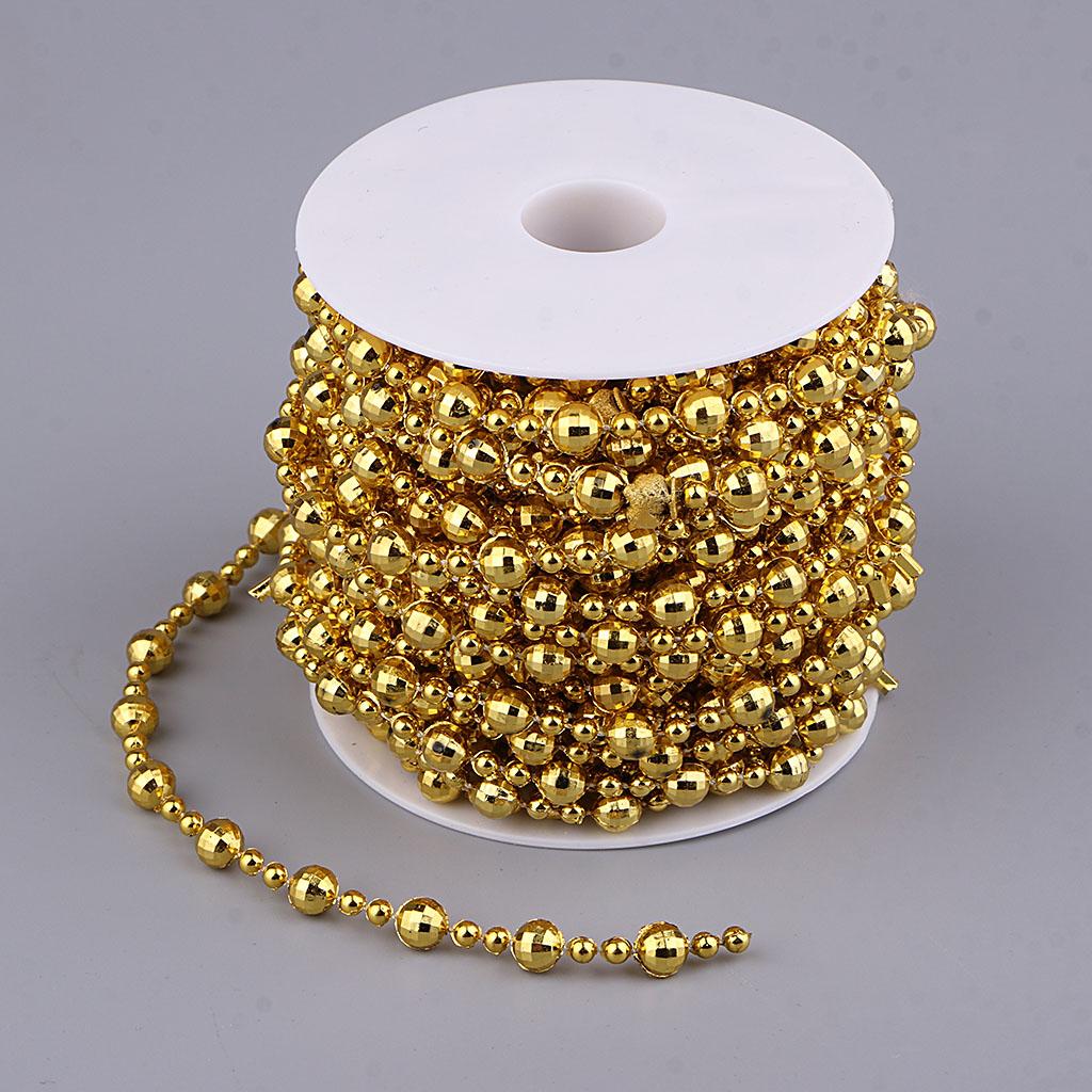 15m Plastic Ball Bead Chains Bulk 8mm Loose Round Beads for DIY Bracelet