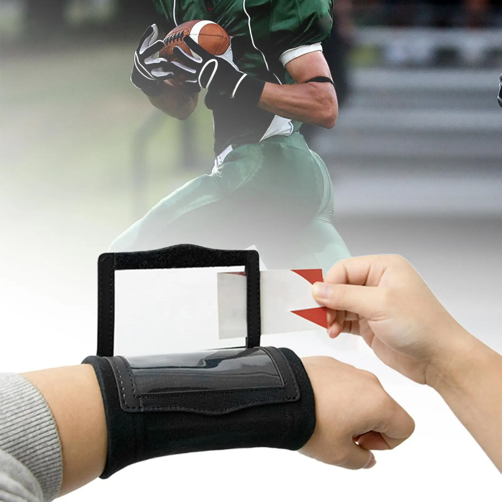 Football Play Wristbands Durable Football Wristbands Training Portable Adjustable Playbook Wristband for Sports Soccer Kids