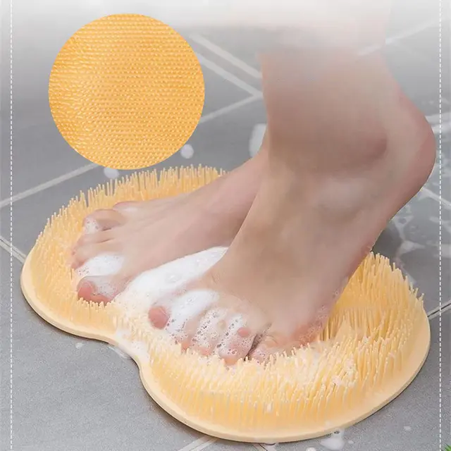 1pc Shower Foot Brush Massager Mat, Shower Loofah, Bathroom Foot