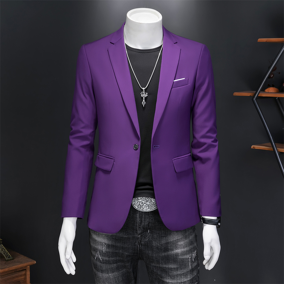 High Quality Business Slim Fit Single Buttons Suits Jacket Men Slim Fit Casual Fashion Wedding Groom Tuxedo Blazer Coats 6XL-M
