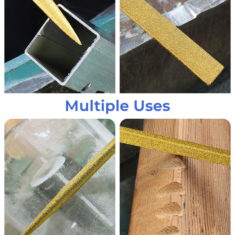 Description Picture 3 of itemDiamond Files Set M3x140 M4x160 M5x180 Soft Rubber Handles Plating Needle File Sets For Metal Glass Ceramics Wood Carving Craft