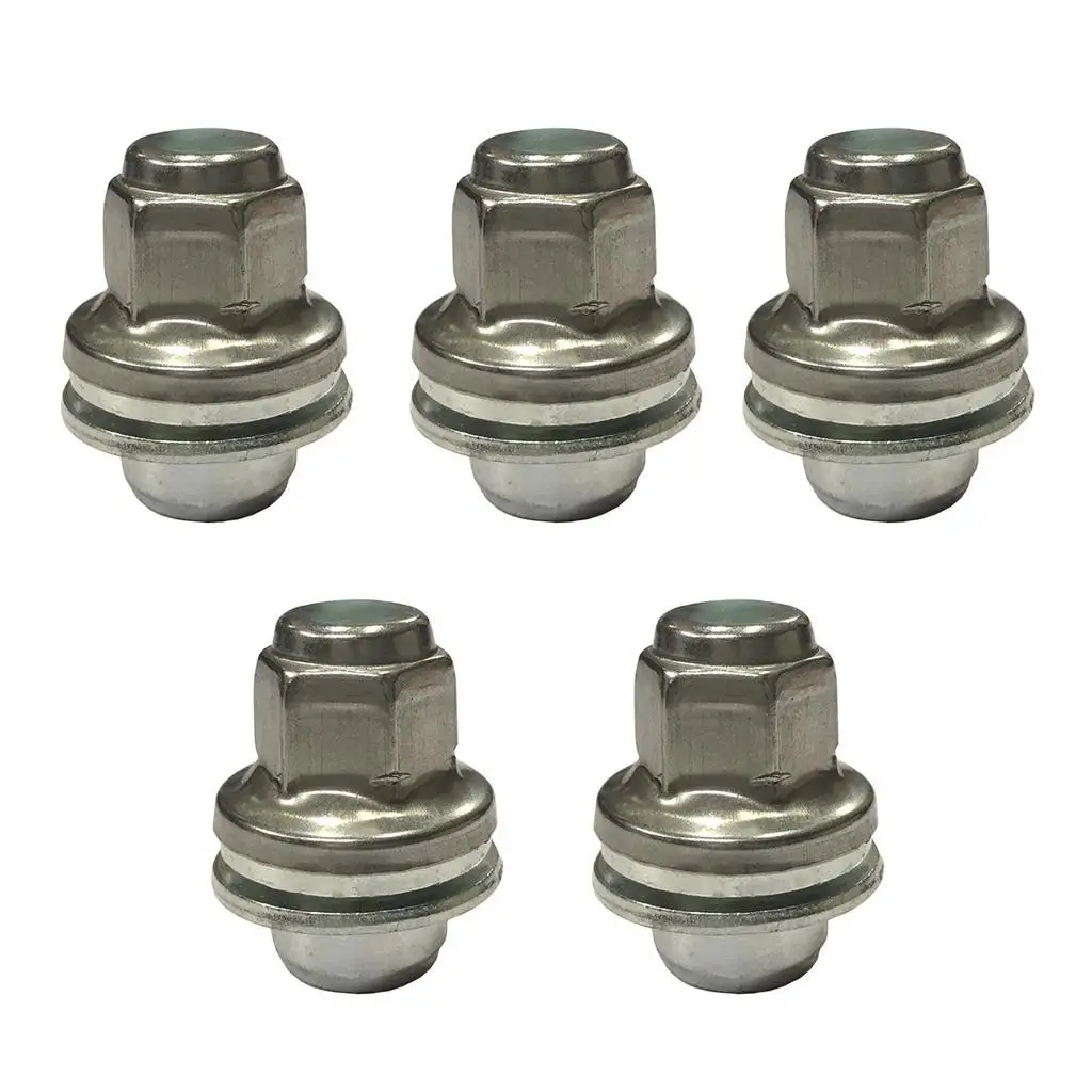 5 Pack Lug Nuts  Seat Chrome, Wheel Lug Nuts Hex Compatible For 