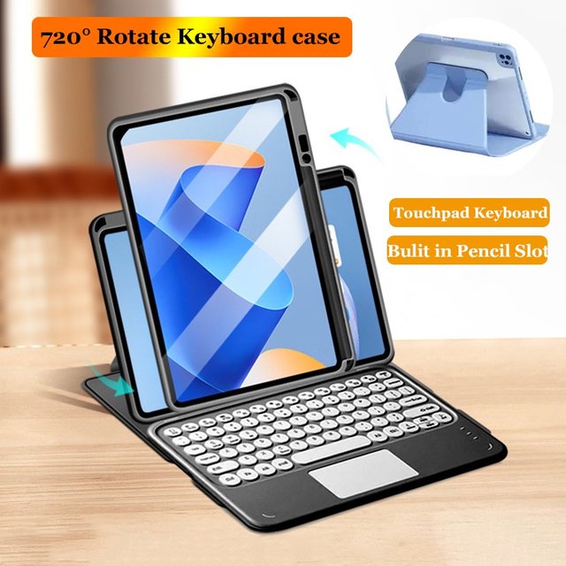 360°Rotation Keyboard Cover for Xiaomi Pad 5 Pro 6 Pro 11 for Xiaomi Pad 5  Pad 6 Touchpad Keyboard with Pencil Slot - AliExpress