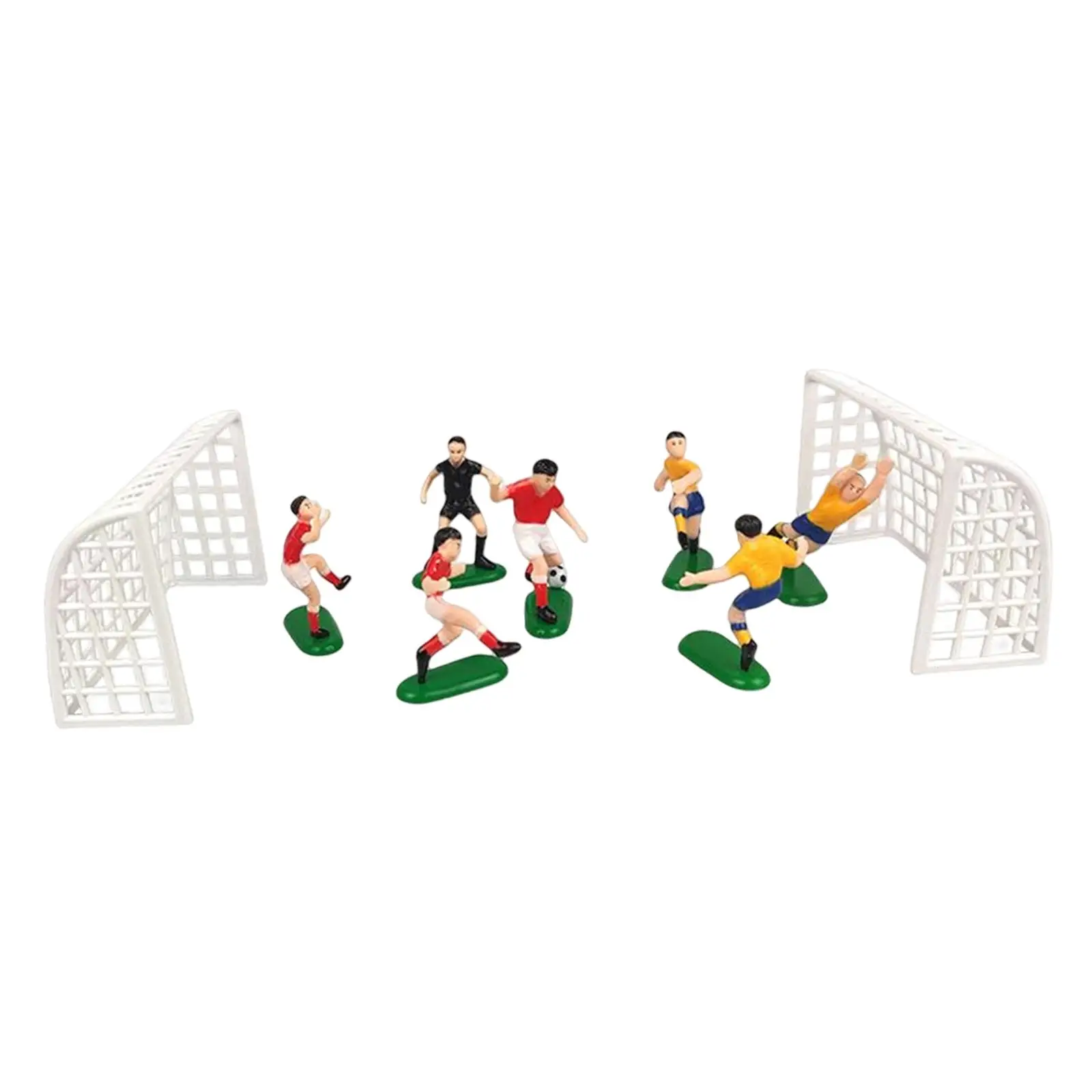 Football Cake Toppers Accessories Players Mini DIY Game Pieces Doll Toy Decor for Kids Baby Shower Football Theme Boys Baking